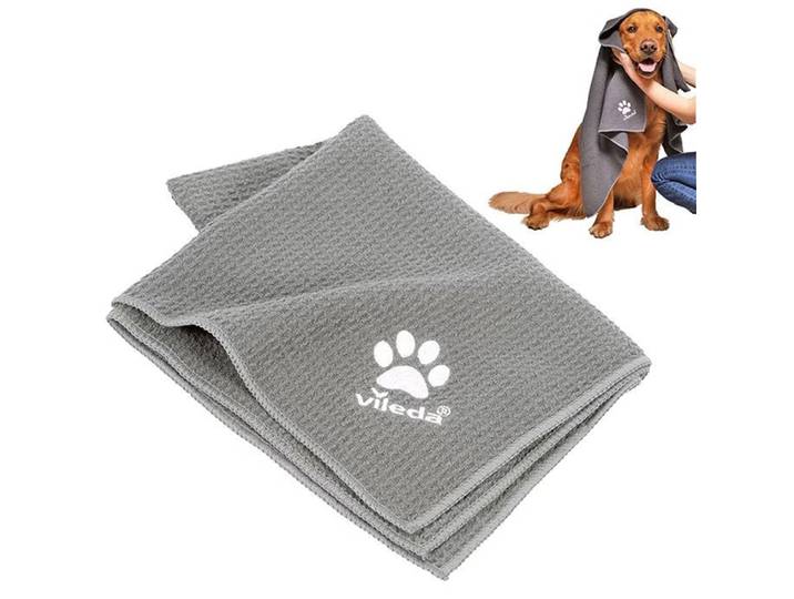 Wischbezug VILEDA Vileda Pet Pro Microfibre Tuch XL , grau, B:22,5cm H:29mm T:2,5cm, gewirkt, Mikrofaser, Putztücher, Wischbezug, Trocknet 6x schneller als ein Baumwolltuch* *interner Labortest