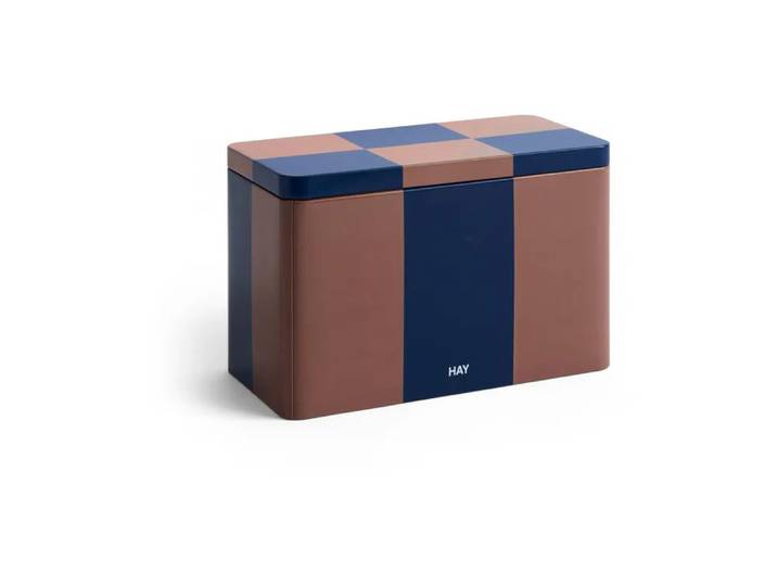 HAY Bocal Tin Container medium Brown-midnight blue