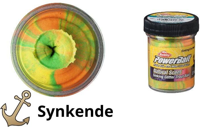 Berkley Powerbait Sinking Rainbow Glitter Trout Dough