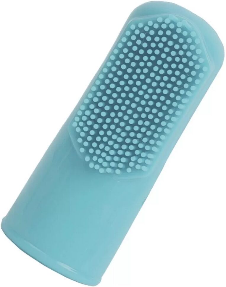 INF 10er-Packung Silikon-Fingerzahnbürste für Haustiere: Sanfte & effektive Zahnpflege für Hunde & Katzen Blau