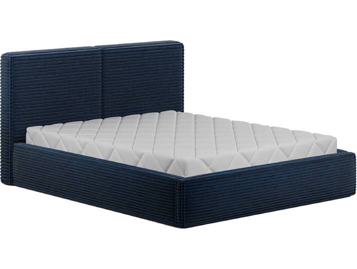 Kastenbett ELTAP PESILLO 140x200cm cord-stoff dunkelblau