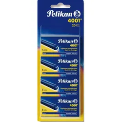 Pelikan Tintenpatrone 4001 Großraum GTP/5 königsblau Blister Inhalt 4 Stück
