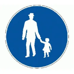 BRW, Sicherheitskennzeichnung, Signaltafel Fussweg 2.61