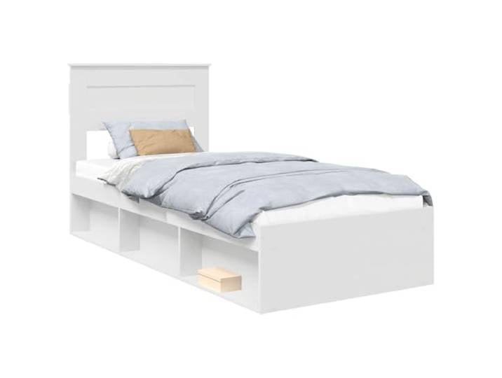 PUGYNBK Bettgestell 75 x 190 cm Kiefer massiv Stabiler Lattenrost, minimalistisches Design, einfache Reinigung, für modernes Schlafzimmer