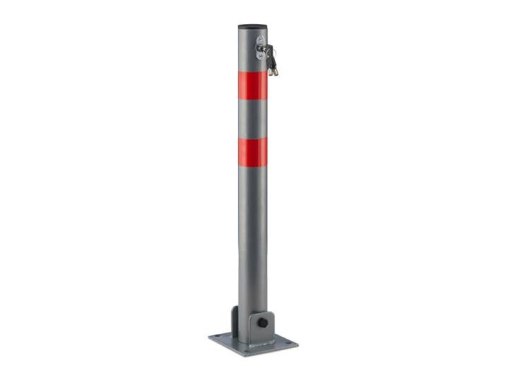 Relaxdays 4x Poteaux de parking ronds
