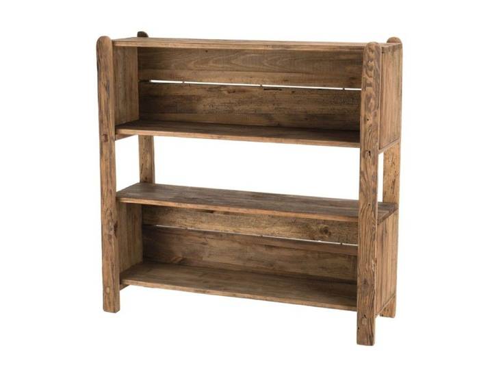 MACABANE ANDRIAN - Étagère marron 3 niveaux bois Pin recyclé