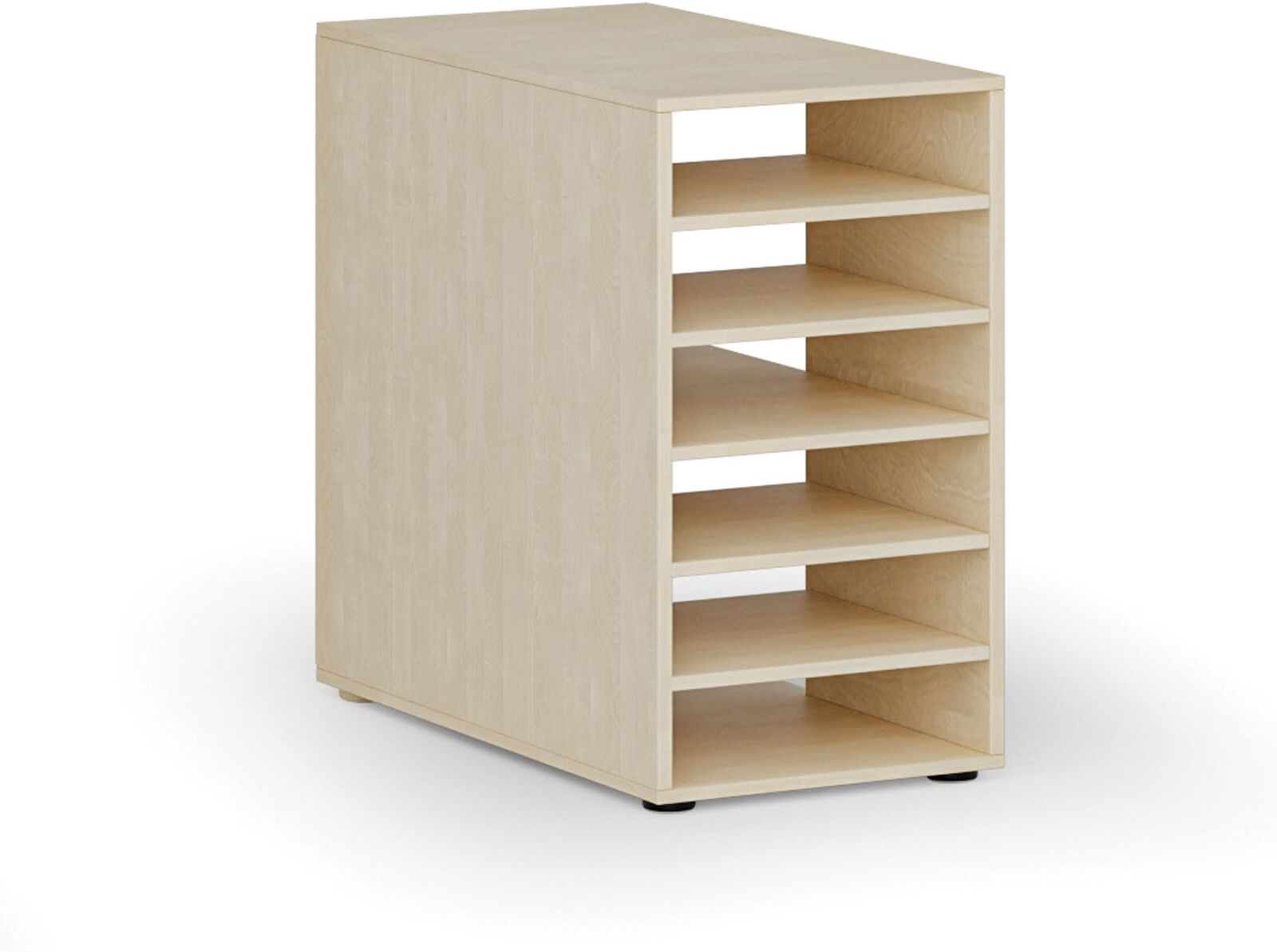 B2B Partner Beistell-Regalschrank für Werkbank PRIMO WOOD, rechts, Birke