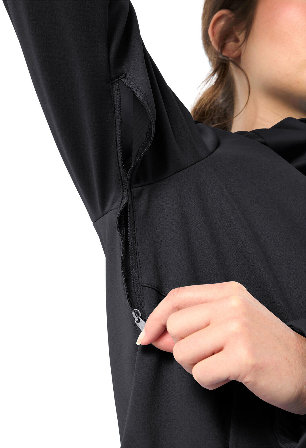 Softshelljacke VAUDE "Women's All Year Elope Softshell Jacket II", Damen, Gr. 42, phantom blac, Obermaterial: 100% Polyester. Futter: 100% Polyester, normal, Jacken Softshelljacke, mit Reissverschluss, normale Länge, aus Polyester phantom blac 42