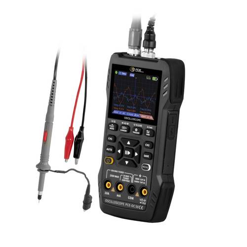 PCE Instruments Oszilloskop PCE-OC 50 mit Multimeter und Signalgenerator |2-Kanal |10MHz Bandbreite |50 MS/s Abtastrate