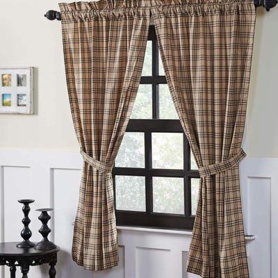 VHC Brands Sawyer Mill Plaid Short Panel Set - Short Panel 63x36 - Short Panel 63x36