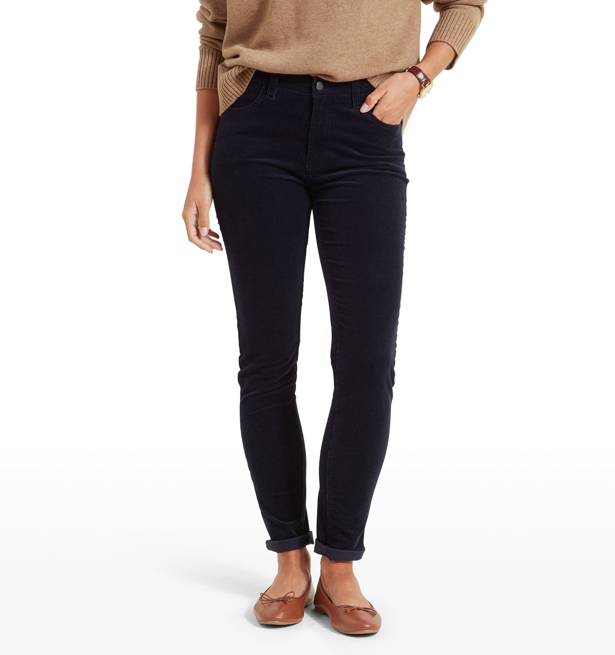 Schöffel Country Clover Cord Jeans - Navy - Size UK12 - Women