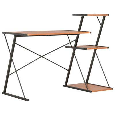 Helloshop26 - Computertisch Arbeitsplatz Schreibtisch mit Ablage 116 x 50 x 93 cm schwarz 02_0023482