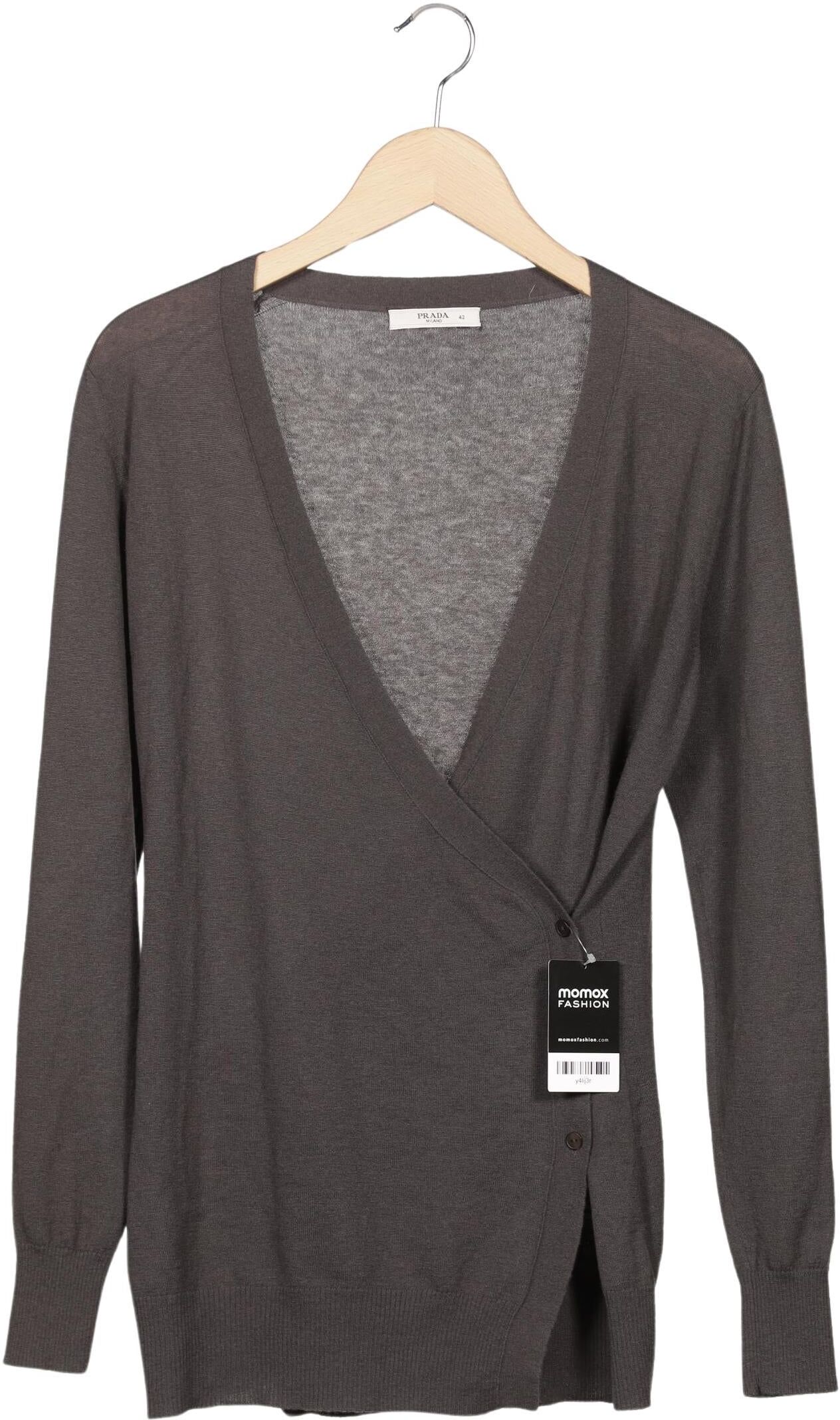 Prada Damen Strickjacke, Grau, Gr. EU 36 (IT 42), Kaschmir - Second Hand