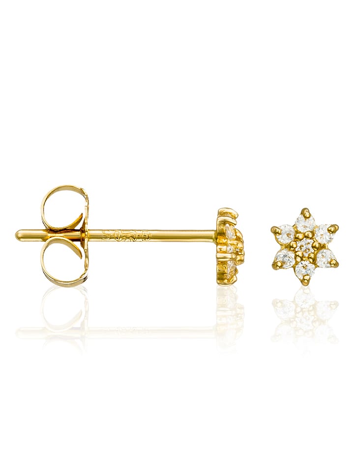 L instant d Or Gold-Ohrstecker "For Her" mit Edelsteinen - onesize