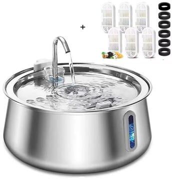 Uplift Treasures 4L Stainless Steel Automatic Pet Water Fountain pet Water And Chip