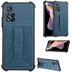 König Design Hülle Handy Schutz für Xiaomi Redmi Note 11 Pro Case Cover Bumper Etuis Halter (Xiaomi Redmi Note 11 Pro), Smartphone Hülle, Blau