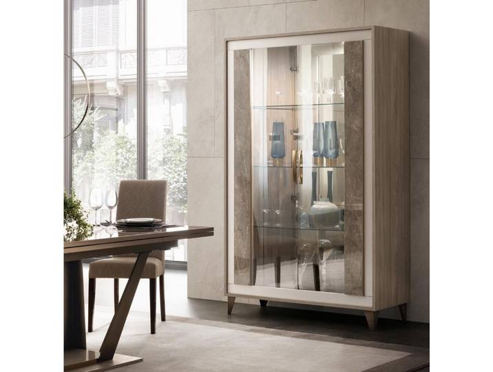 Xlmoebel Vitrine Arredoclassic Vitrine aus Glas im italienischen Stil (1-St., Vitrine) Hergestellt in Europa