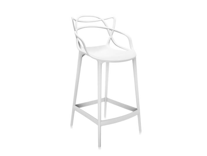 KARTELL tabouret MASTERS STOOL H 65 cm (Blanc - Technopolymère thermoplastique recyclé soft touch)