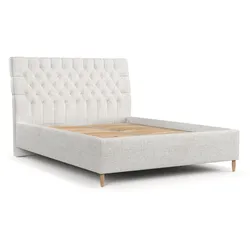 POLSTERBETT Lira 180/200 cm Creme im Neve Stoff
