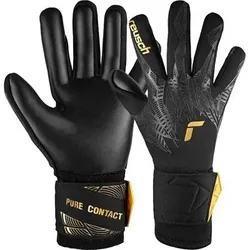 REUSCH Kinder Torwarthandschuhe Pure Contact Infinity Junior, Größe 4 in Schwarz Schwarz