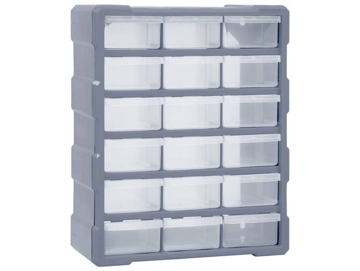 vidaXL Multi-Schubladen-Organizer 18 Schubladen 38x16x47 cm