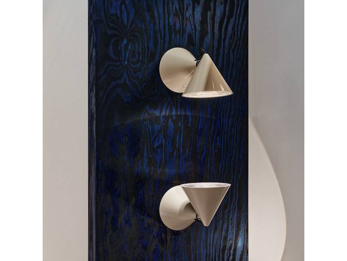 Pose LED-Wandleuchte grau-beige 21 cm Kunststoff - Tom Dixon - Wohnzimmer - Design - Metall - Einflammig