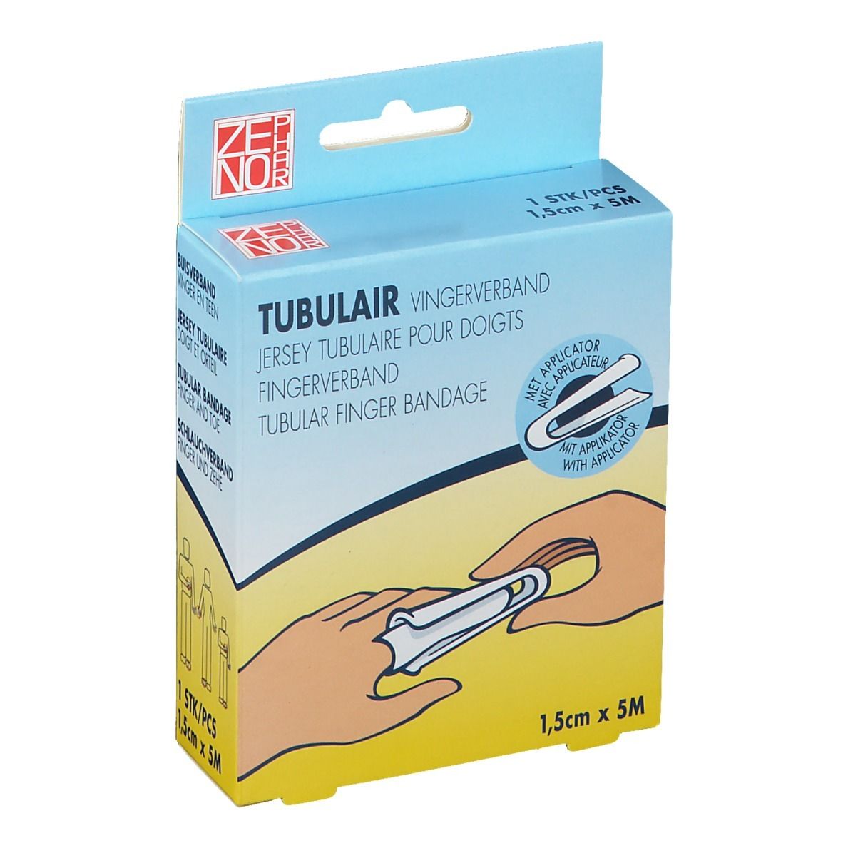 Tubegauz 1,5 cm x 5 m + Applicator Plastic 1 St Verband