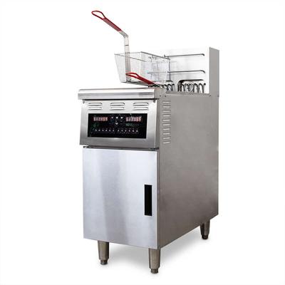 Manuelle Fritteuse Bützmann 14+14L – 2 Becken à 14 l, 18 kW, Edelstahl, einstellbarer Timer