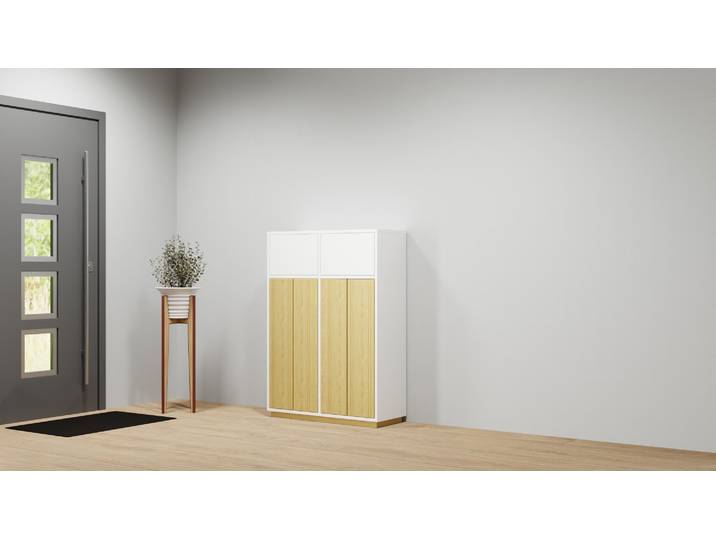 Meuble range chaussures sur mesure Pickawood MDF mélaminé MDF Blanc mat