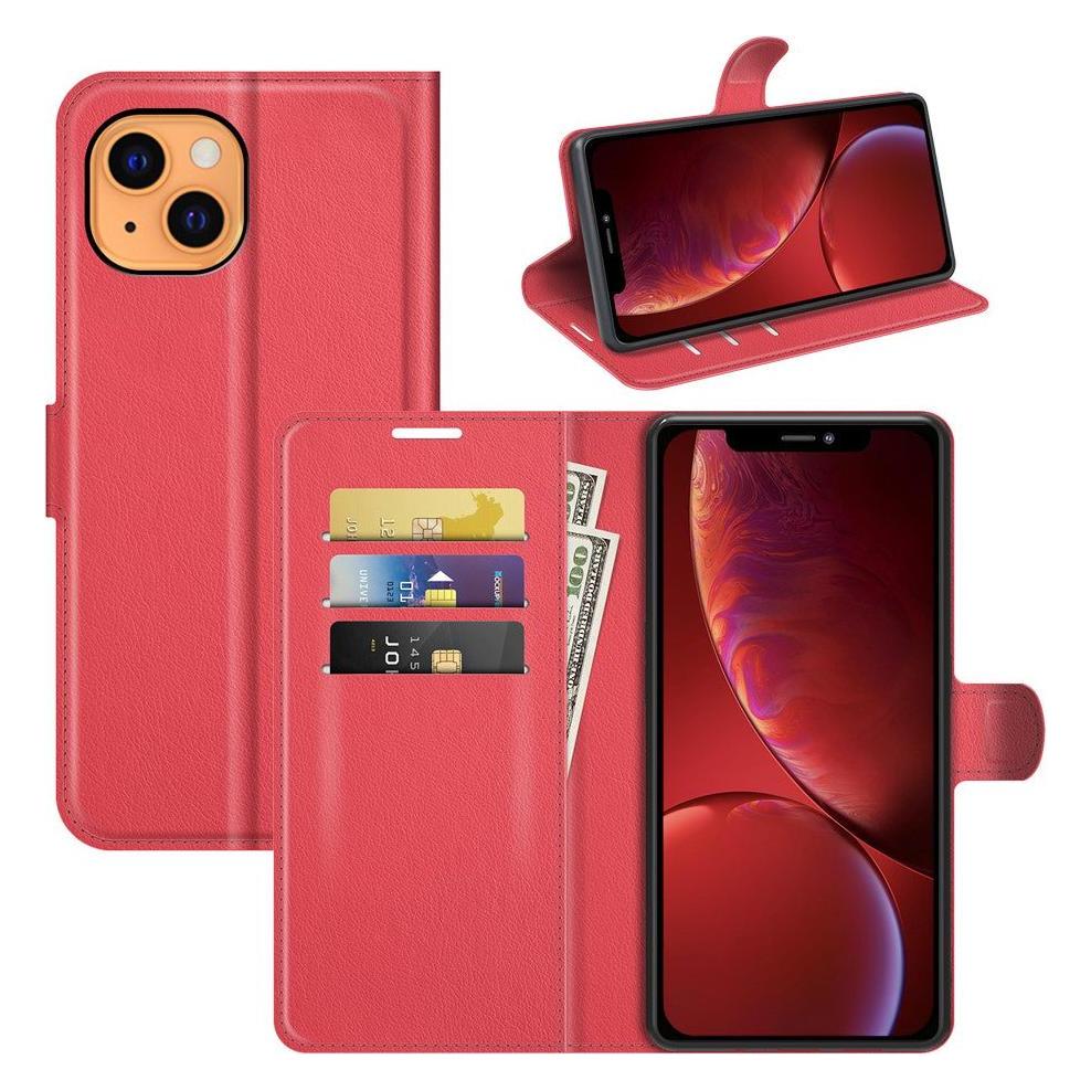 Cover-Discount iPhone 13 mini - Leder Etui Hülle rot (Apple iPhone 13 mini) (101127190D)