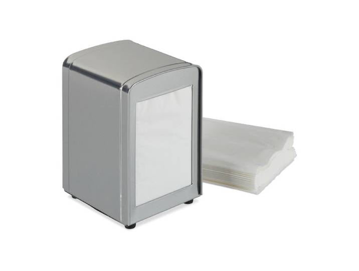 Relaxdays 2 x Serviettenspender Retro silber