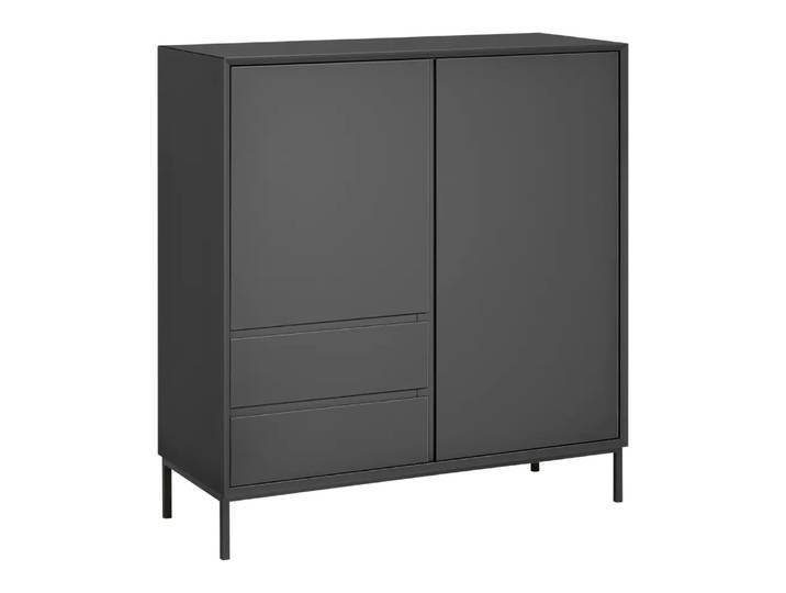 Highboard Frame, Johann Jakob, dunkelgrau, Holzwerkstoff