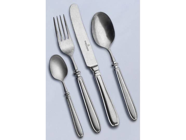 Besteck-Set Landhaus , silber (nickelfarben), 24 tlg., Chromnickelstahl 18/10, PICARD & WIELPÜTZ SOLINGEN, Essbesteck-Sets, Vintage-Look