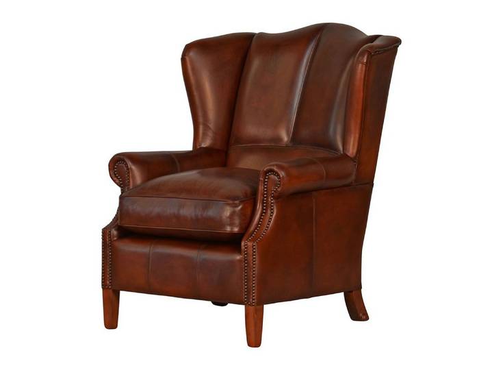 Kai Wiechmann Ohrensessel Wingchair Lendenstütze Rindsleder