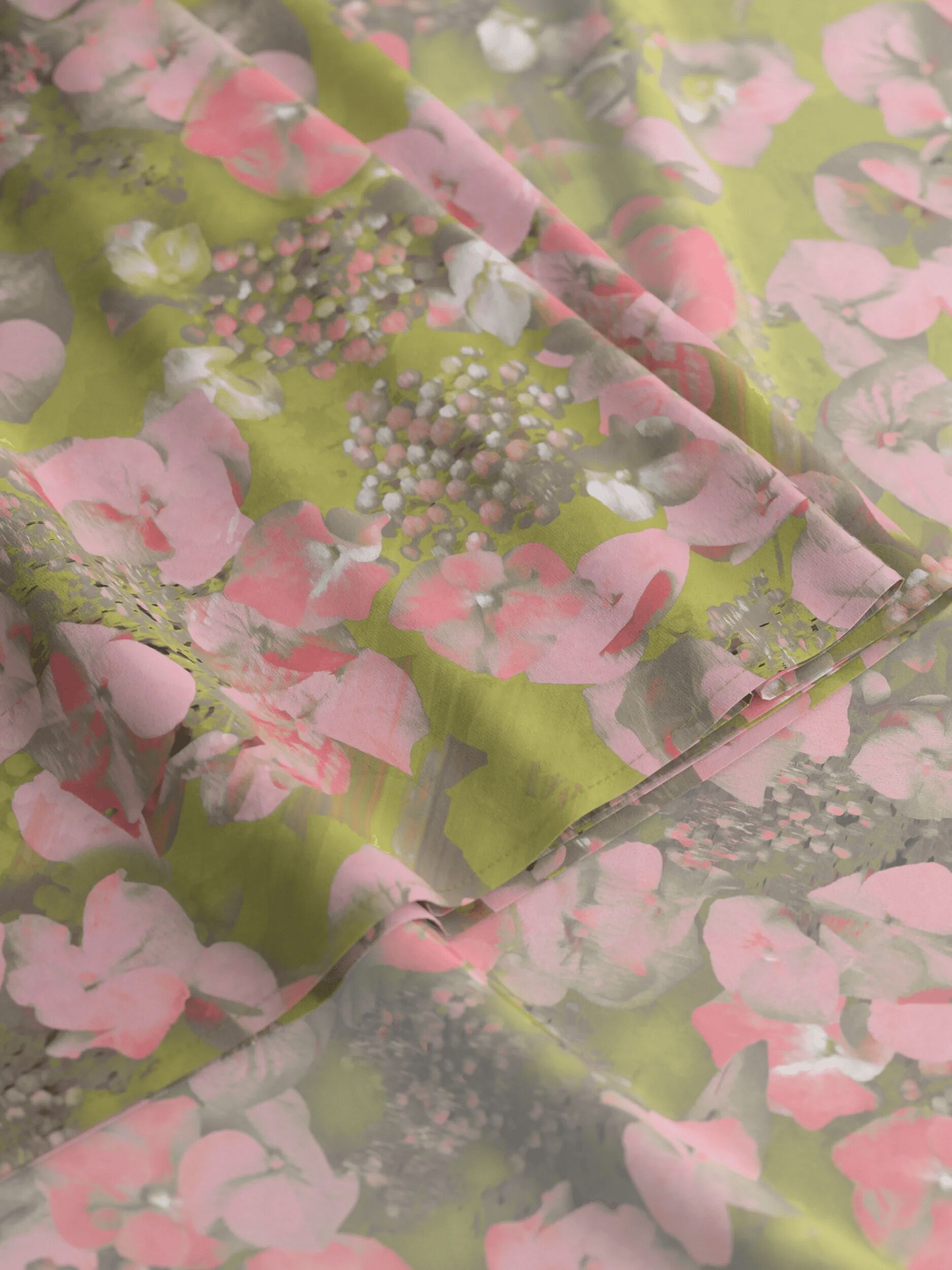 Joop! Midirock JOOP "Saidy3", Damen, Gr. 34, bunt (grün rosa gemustert), Web, Obermaterial: 100% Polyester, geblümt, gemustert, mehrfarbig, regular fit ca. Mitte Wade, Röcke Midirock, mit Blumenprint grün rosa gemustert 34