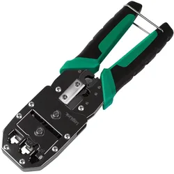 LogiLink 6-in-1 Multifunktions-Crimpzange für Telefon- & Netzwerkkabel RJ11/RJ12/RJ45
