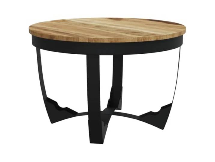 HKLGBVCR Couchtisch aus unbehandeltem Mangoholz, Industrie-Stil, 60 x 40 cm