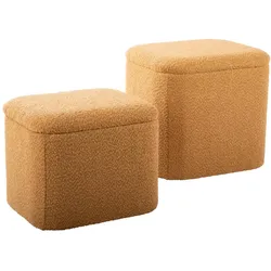 Leitmotiv, Hocker, Pouf Set Ada Storage (35 x 31 x 41 cm)