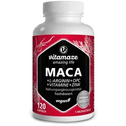 Vitamaze Maca 10:1 Hochdosiert + L-Arginin + OPC 120 St