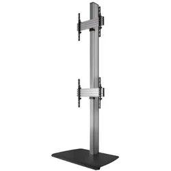 B-Tech BTF842/BS System X Dual Monitorständer Hochformat silber