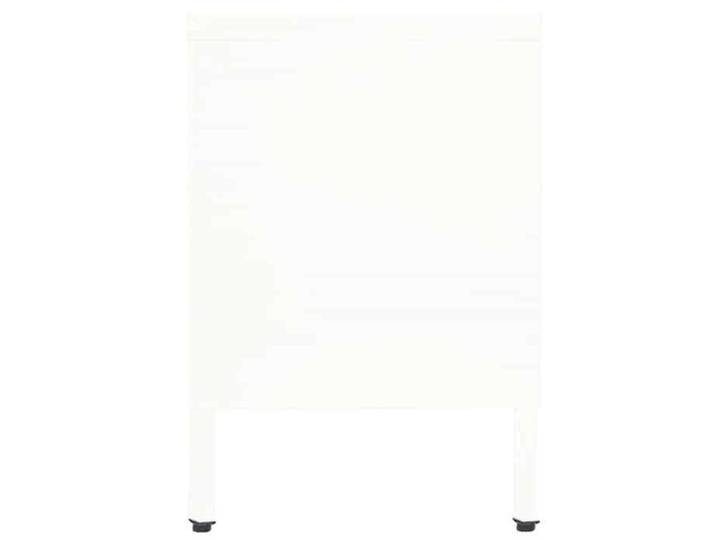 Magnifique Blanc Banc TV - Meuble TV Blanc 90x30x44 cm Acier et verre &&21580