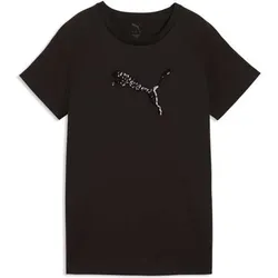 Puma Damen Freizeit / Mode Sommer GJ T-Shirts / Tanks T-Shirts/Tanks ku.Arm Da ESS SEQUINS Tee, Größe XL in Schwarz Schwarz