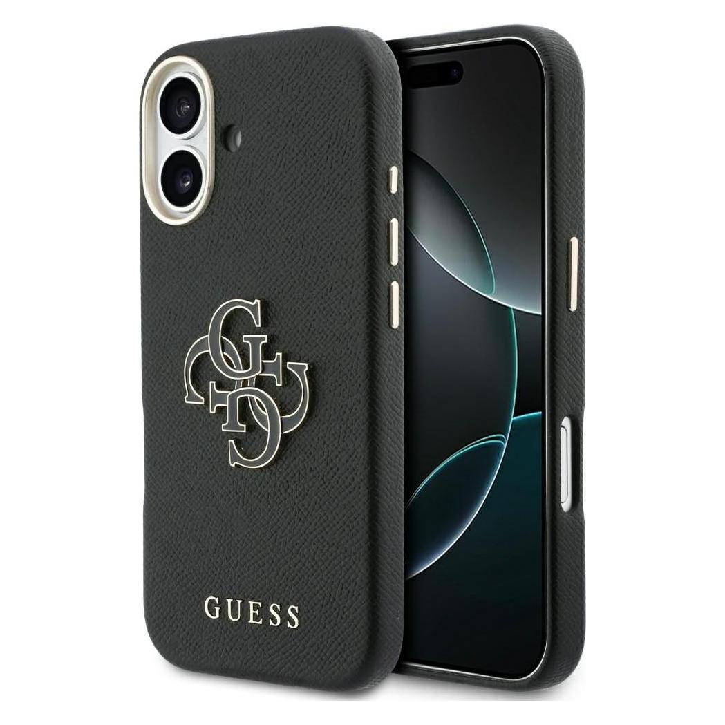Guess - Hardcase Resin Logo (GUHCP17S5PS4RGGK) - iPhone 17 - Black (Apple iPhone 17) (GUHCP17S5PS4RGGK)