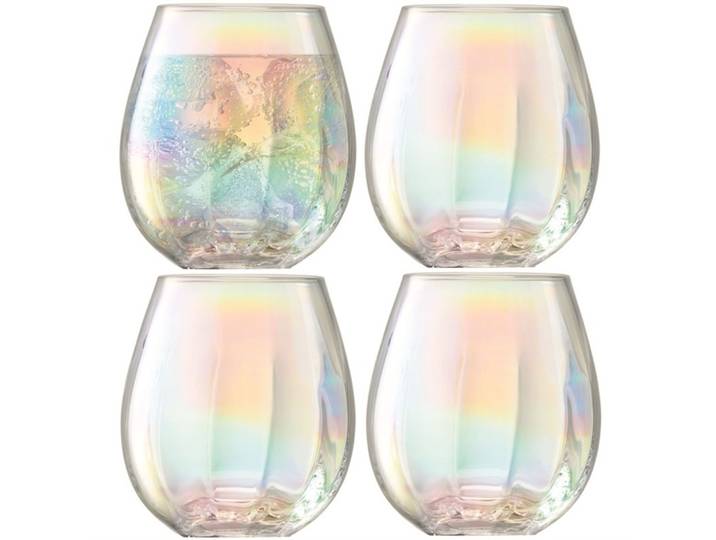 LSA International Becher-Set Pearl Perlmutt Glas H 10 cm 0.425 l 4 Stk - Becher-Set