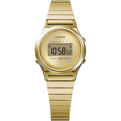 Chronograph CASIO VINTAGE, gold (goldfarben, gelbgoldfarben, gelbgoldfarben), Armbanduhren, Damen, goldfarben, Chronograph, Quarzuhr, Armbanduhr, Damenuhr, Edelstahlarmband,digital,Stoppfunktion