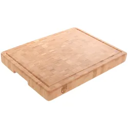 GRÄWE Schneidbrett groß aus BAMBUS mit Saftrille 40 x 30 cm