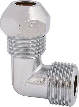 Schlösser JS Winkel M. 1 Aansluitstuk met persverbinding DN10 3/8x3/8x10mm verchroomd