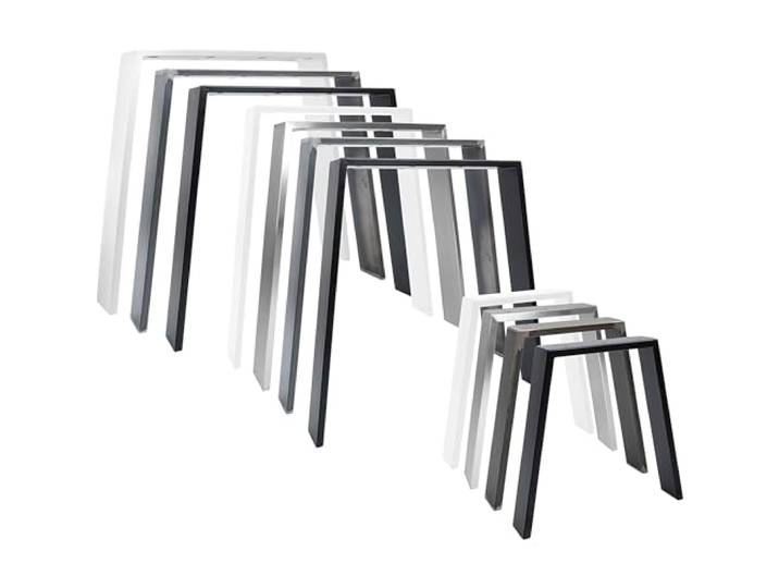 Natural Goods Berlin 2X Tischkufen Classic - Tischbeine Metall Schwarz - Tischgestell Im Industrial Loft-Design - Für DIY-Projekte Wie Sitzbank & Couchtisch - Tischbein 30/45 x 42 cm