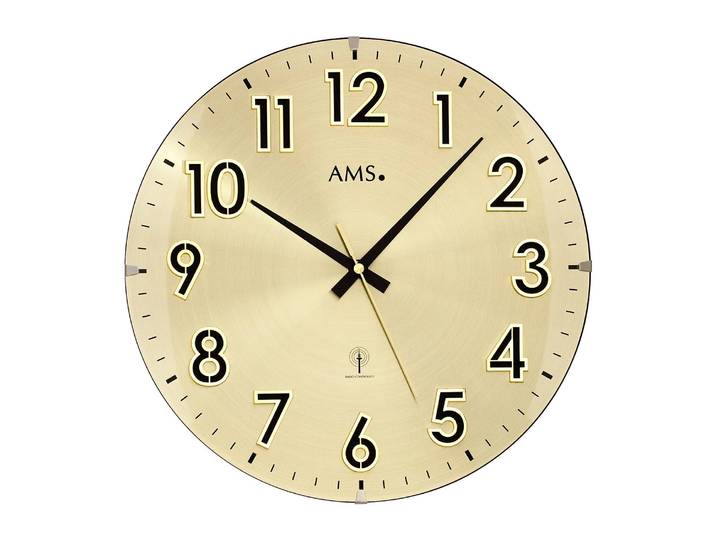 Horloge murale Cristo Rey Aluminium poncé Ø 32cm Laiton