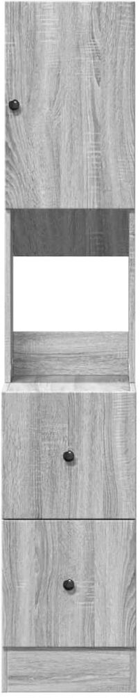 vidaXL Kitchen Cabinet Set Grey sonoma 35cm W X 180cm H X 50cm D